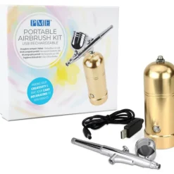 PME Kit Aérographe Alimentaire Portatif Doré