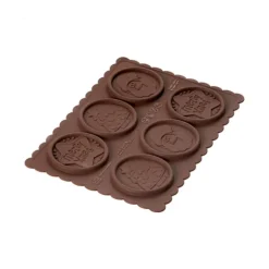 SILIKOMART Kit Biscuit Chocolat Rond Noël Ø 5,7 cm (x6) Hot