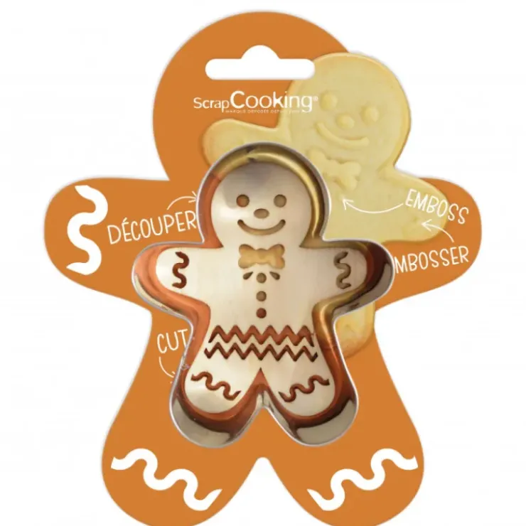 SCRAPCOOKING Kit Biscuit de Noël Bonhomme 8,7 cm New