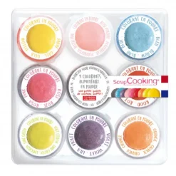 SCRAPCOOKING Kit Colorant Alimentaire en Poudre 15,8 g (x9) Outlet