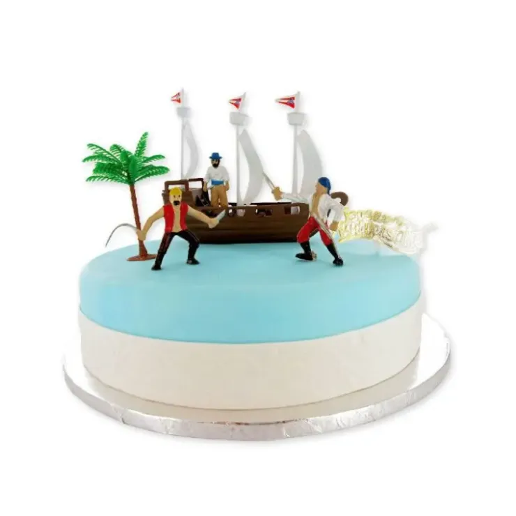 GATODECO Kit Décor Gâteau Bateau Pirates (6 pièces) New