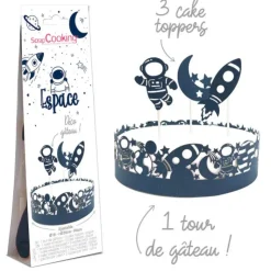 SCRAPCOOKING Kit Décor Gâteau Espace (4 pièces)