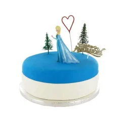 GATODECO Kit Décor Gâteau La Reine des Neiges Elsa et Olaf (5 pièces) Hot