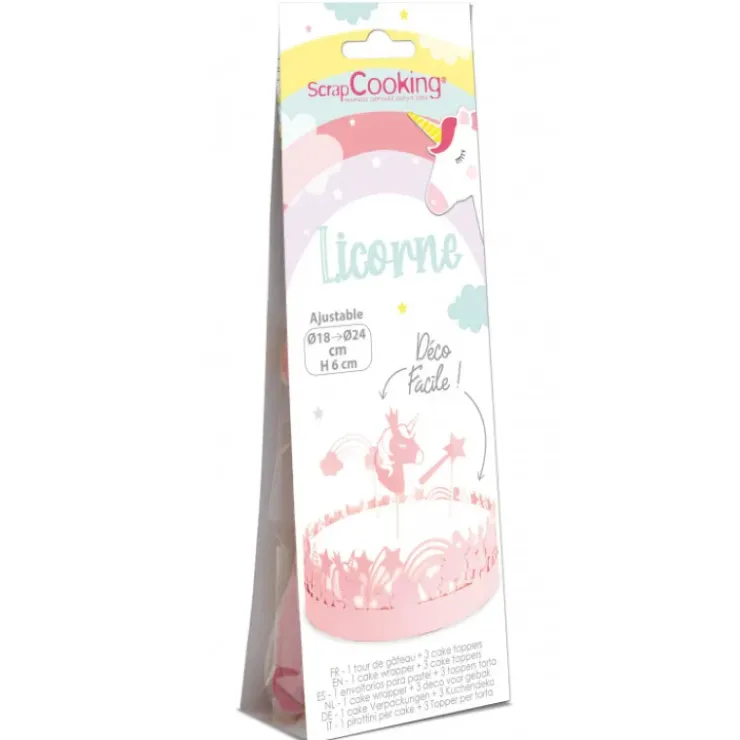 SCRAPCOOKING Kit Décor Gâteau Licorne (4 pièces) Discount