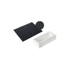 SILIKOMART Kit Moule à Bûche et Tapis Décor Pois Professional New