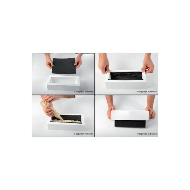 SILIKOMART Kit Moule à Bûche et Tapis Décor Tablette de Chocolat Professional Online