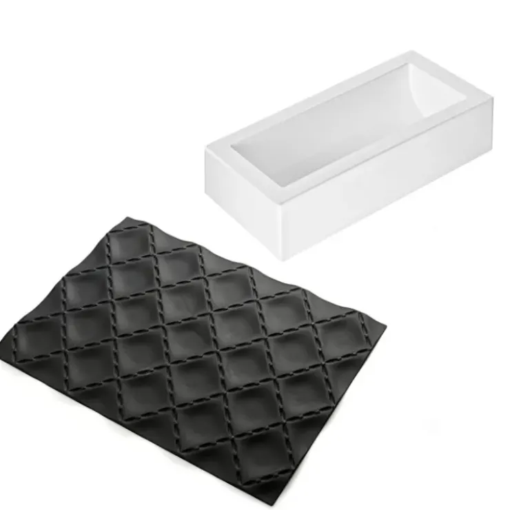 SILIKOMART Kit Moule à Bûche et Tapis Décor Matelassé Professional Clearance