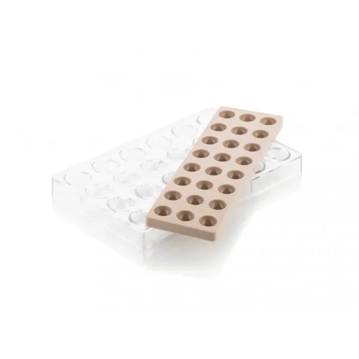 SILIKOMART Kit Moule Chocolat Demi-Sphère avec Insert (x24) Chocado Best