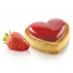 SILIKOMART Kit Moule Silicone 8 Tartelettes Cœur 8 x 7 cm Professional Clearance