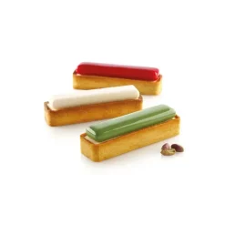 SILIKOMART Kit Moule Silicone 6 Tartelettes Rectangle 120mm Professional