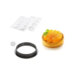 SILIKOMART Kit Moule Silicone 8 Tartelettes Ø 80mm Saint Honoré Professional Outlet