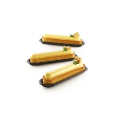 SILIKOMART Kit Moule Silicone 6 Tartelettes Oblong 14,6 cm Professional Best