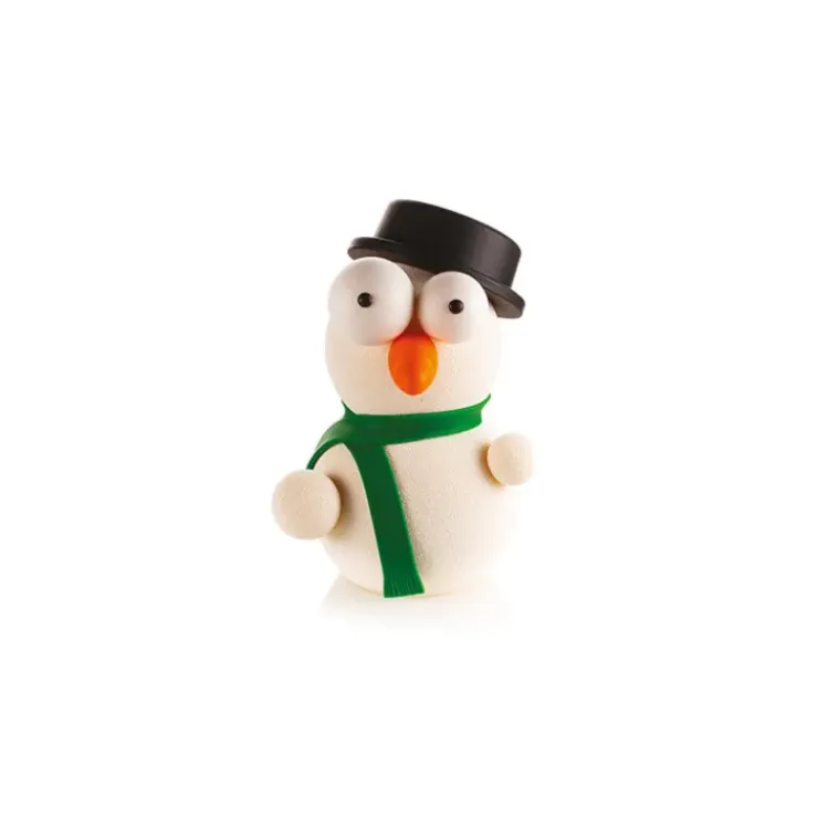 SILIKOMART Kit Moules Chocolat Bonhomme de Neige en PVC 18,1 cm x H 21,2 cm (x4) Professional Clearance