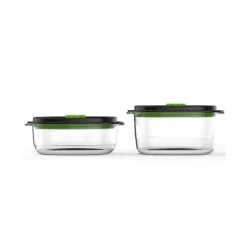FOODSAVER Lot 2 Boîtes Alimentaires Sous Vide Fraîcheur & Marinade 0.7L + 1.2L Sale
