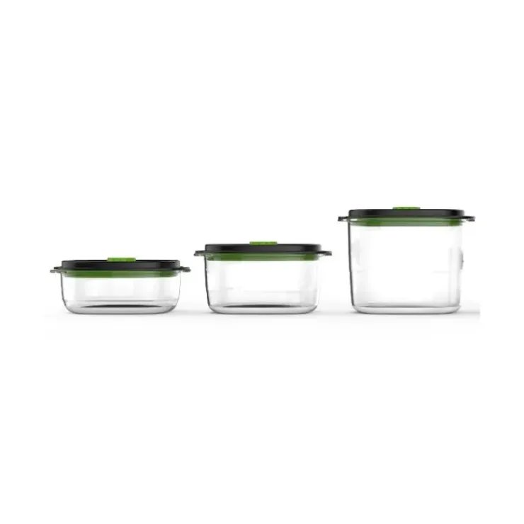 FOODSAVER Lot 3 Boîtes Alimentaires Sous Vide Fraîcheur & Marinade 0.7L + 1.2L + 1.8L Discount