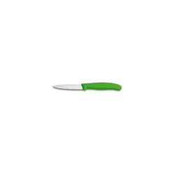 VICTORINOX Lot 2 Couteaux d'Office 8 cm Vert Swiss Classic Hot