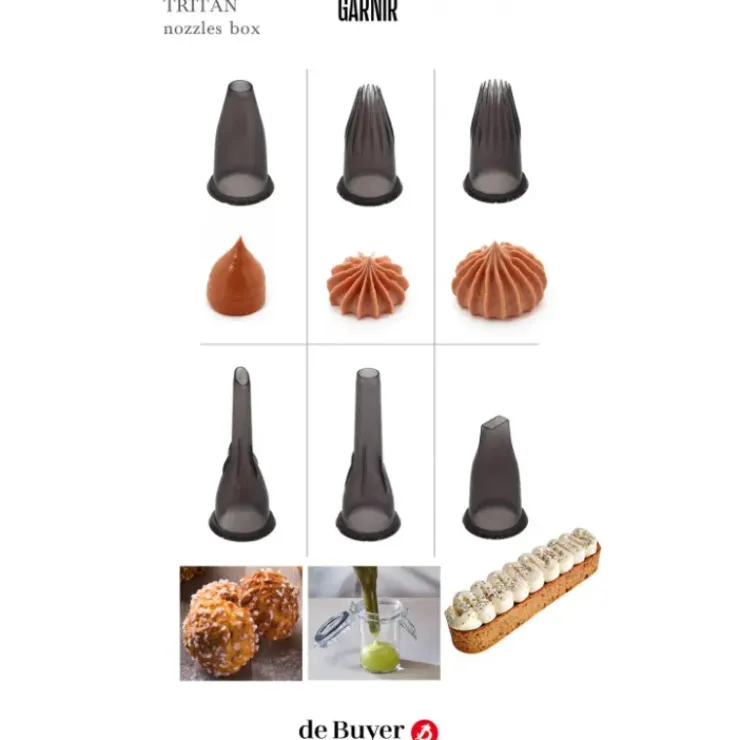 DE BUYER Lot 6 Douilles Tritan à Garnir Clearance