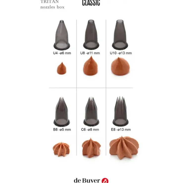 DE BUYER Lot 6 Douilles Tritan Cannelées et Unies Online