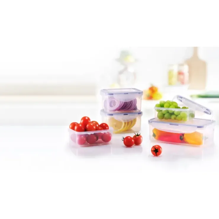 LOCK AND LOCK Lot de 5 Boîtes de Conservation Plastique 350 ml - 470 ml - 1 L Clearance