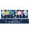 SCRAPCOOKING Lot de 8 bougies « Espace » Discount