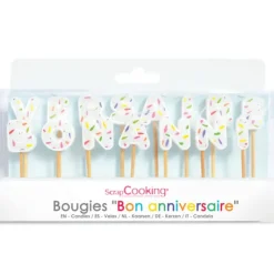 SCRAPCOOKING Lot de 15 Bougies Bon Anniversaire Hot