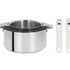 CRISTEL Lot de 4 Casseroles inox avec 2 Poignées Blanches Mutine Amovibles Online