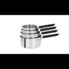 CRISTEL Lot de 4 Casseroles Inox avec Poignée Fixe Mutine Fixe Hot