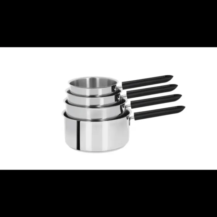 CRISTEL Lot de 4 Casseroles Inox avec Poignée Fixe Mutine Fixe Hot
