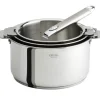 CRISTEL Lot de 3 Casseroles inox Casteline avec 1 Poignée Zénith Amovible New