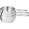 CRISTEL Lot de 3 Casseroles Inox Castel'Pro 16 à 20 cm Best