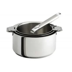 CRISTEL Lot de 3 Casseroles inox Mutine Amovible avec Poignée Zenith Best