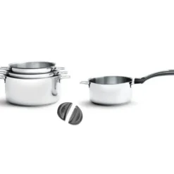 DE BUYER Lot de 4 Casseroles Twisty + 1 Queue + 2 Anses Noires Outlet