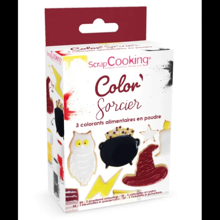 SCRAPCOOKING Lot de 3 Colorants Alimentaires d'Origine Naturelle Jaune, Rouge, Noir Clearance