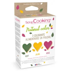 SCRAPCOOKING Lot de 3 Colorants en Poudre Alimentaire Rose/Vert/Jaune Online