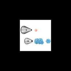 WILTON Lot de 2 Douilles Inox (n°005 et 018)