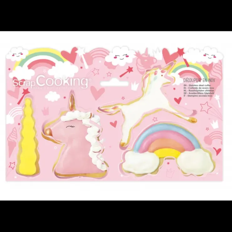 SCRAPCOOKING Lot de 4 Emporte-Pièces Licorne Sale