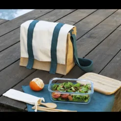PEBBLY Lunch Bag à Bandoulière avec Set de Table Sale