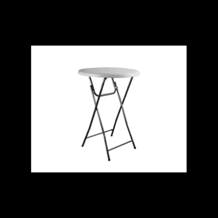 LYROSE Mange-Debout Pliant Blanc Structure Noire Congrès Online