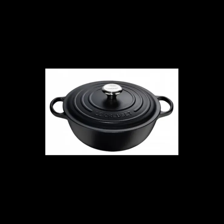 LE CREUSET Marmite en fonte 26 cm Noir Mat Signature Outlet