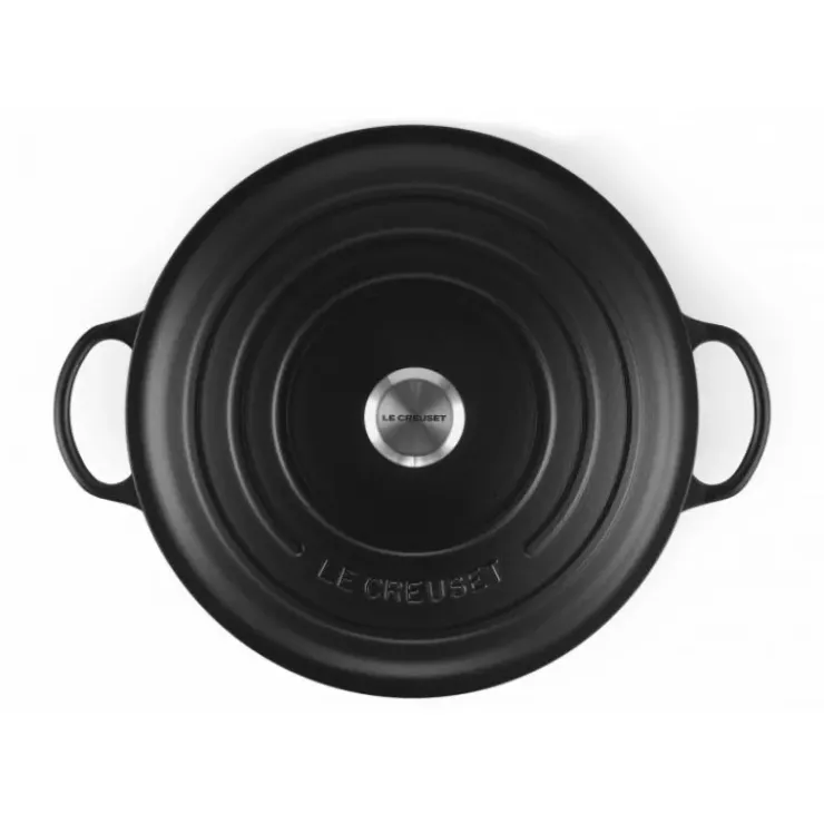 LE CREUSET Marmite en Fonte 32 cm Noir Mat Signature Online