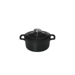 CHASSEUR Mini Cocotte en Fonte Ronde 16 cm Noir Mat Clearance