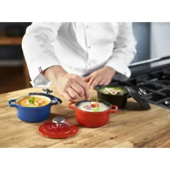 CHASSEUR Mini Cocotte en Fonte Ronde 14 cm Noir Mat Best