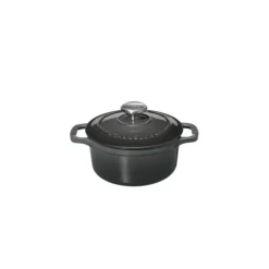 CHASSEUR Mini Cocotte en Fonte Ronde 10 cm Caviar
