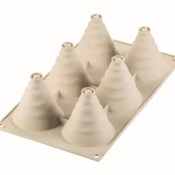 SILIKOMART 3D DESIGN Mini Moule Silicone 6 Cônes Soffice Incanto Hot
