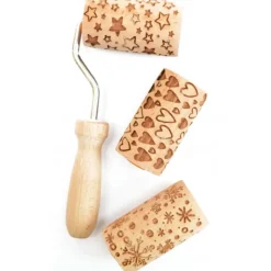 SCRAPCOOKING Mini Rouleau à Pâtisserie Empreinte Interchangeable 7 cm (x3) New