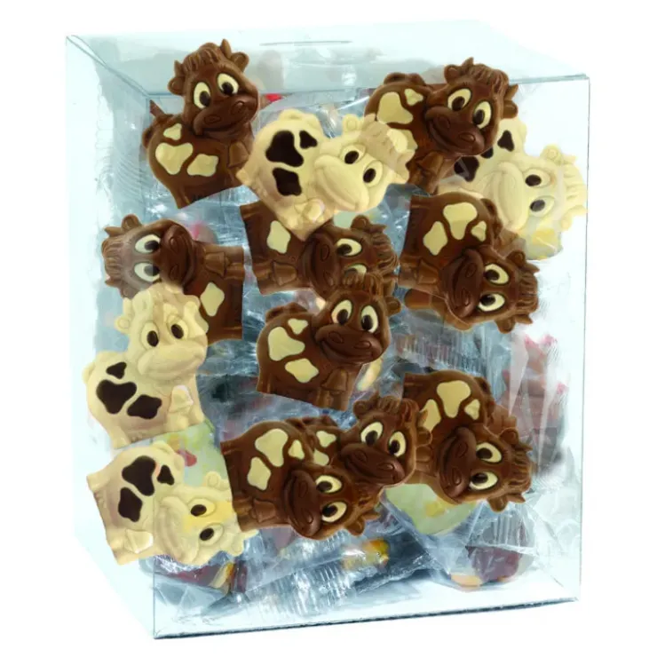 ABTEY Mini Vaches Décorées Chocolat Lait et Blanc 10g x45 New