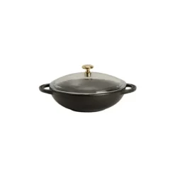 CHASSEUR Mini Wok en Fonte 18 cm Noir Mat Discount