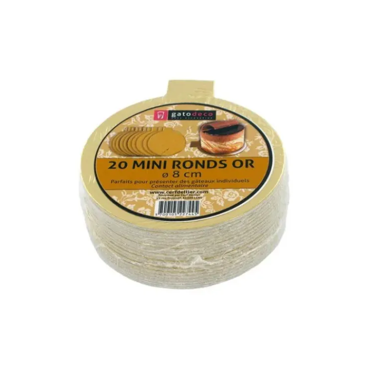 GATODECO Mini-Ronds Dorés Ø 8 cm (x20) Gatodéco Discount