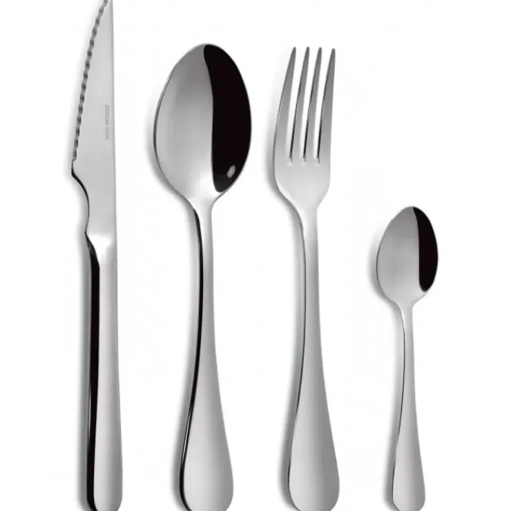 COMAS Ménagère 24 Pièces avec Couteaux à Steak SEVILLA S Inox 18% Outlet