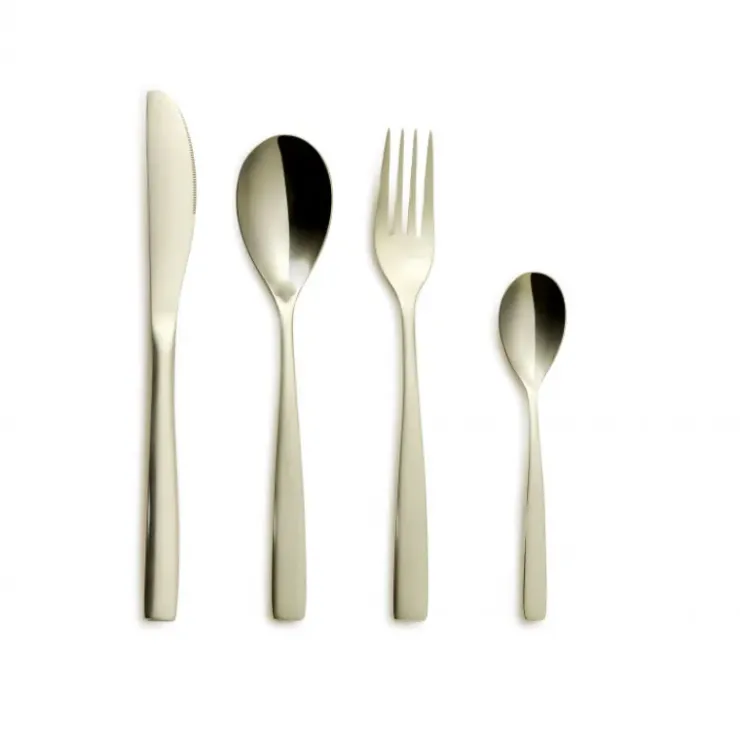 COMAS Ménagère 24 pièces BCN COLORS Champagne Inox 18% 3 mm Clearance